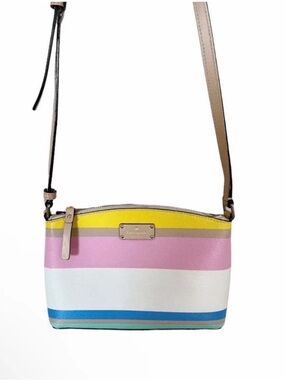Kate Spade Dune Striped Millie Grove Street Crossbody Bag  Leather